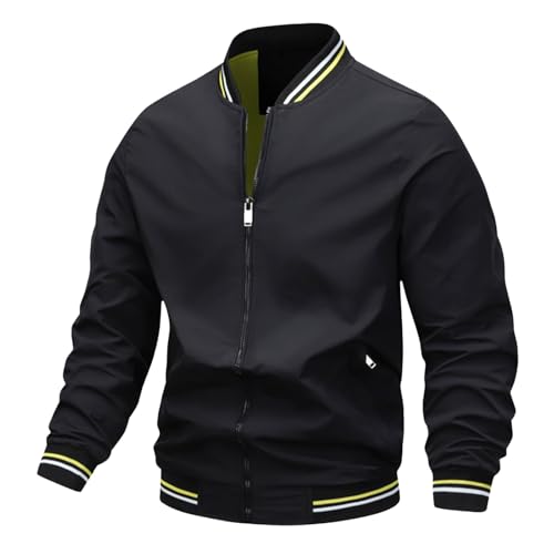 Herren Leichte Bomber Blouson Jacke Übergangsjacke Freizeit Stehkragen Militär Fliegerjacke Bomberjacke für Outdoors Joggen Sport Bomberjacke Winter Verdickung Leichte Fliegerjacke Bequem von Generisch