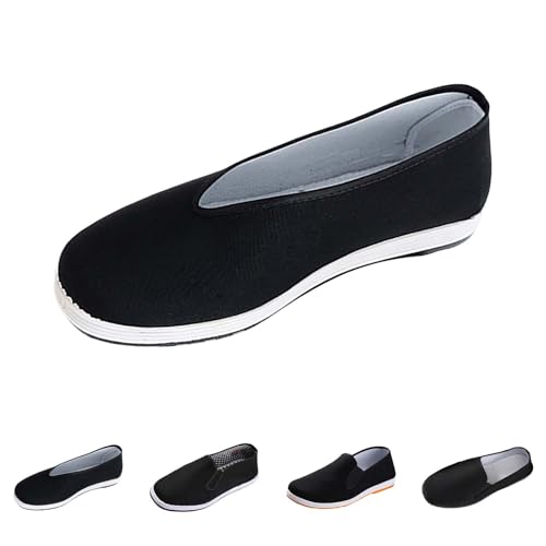 Herren Leichte Wanderschuhe für Männer Alte Stoffschuhe Atmungsaktive Arbeit Alle Schwarz Imitation Tausend Schichten Arbeitsschuhe Damen Arbeitsversicherung Reifen Bottom, dunkelgrau, 42.5 EU von Generisch