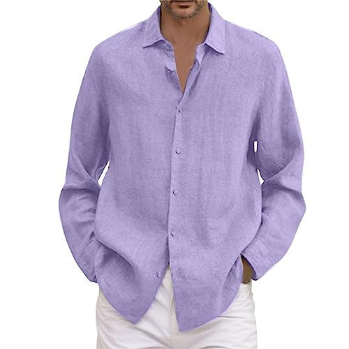 Herren Leinenhemd Langarm Kläppchenkragen Hemden Oversize Locker Freizeithemd Leicht Luftig Sommerhemd Button-Down Baumwolle Hemd Strand Lässige T-Shirts Business Arbeit Tops Herren Leinenhemd Langarm Kläppchenkragen Hemden Oversize Locker Freizeithemd Leicht Luftig Sommerhemd Button-Down Baumwolle Hemd Strand Lässige T-Shirts Business Arbeit Tops von Generisch