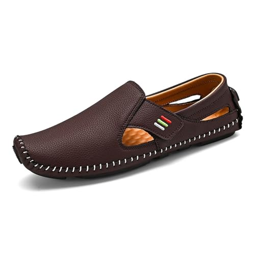 Herren Loafers Freizeitschuhe Slip on Fahrschuhe Penny Loafers Gummisohle Weiche Flache Bootsschuhe, braun, 45 EU Herren Loafers Freizeitschuhe Slip on Fahrschuhe Penny Loafers Gummisohle Weiche Flache Bootsschuhe, braun, 45 EU von Generisch