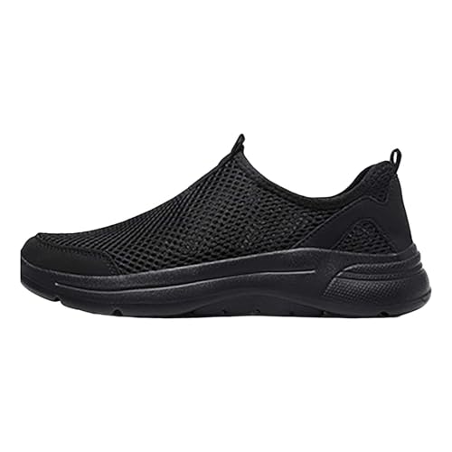 Herren Loafers Mesh Sneakers 2025 Neue Sommer Wanderschuhe Weiche Sohle Casual Bequem Atmungsaktiv Outdoor Freizeit Sneakers, Schwarz , 43.5 EU Herren Loafers Mesh Sneakers 2025 Neue Sommer Wanderschuhe Weiche Sohle Casual Bequem Atmungsaktiv Outdoor Freizeit Sneakers, Schwarz , 43.5 EU von Generisch