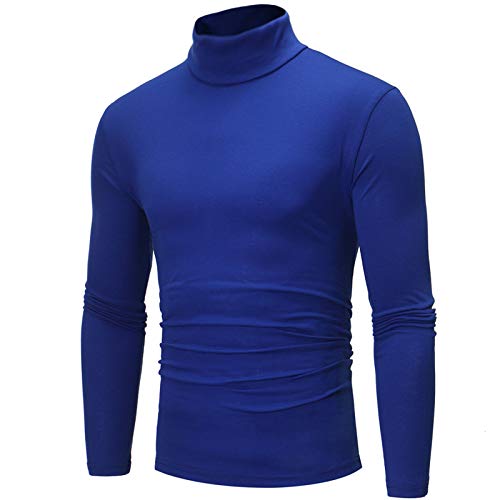 Herren Longsleeve Rollkragenpullover Rollkragenshirt Baumwolle Unterzieh Rolli Elastisch Rollkragen Pulli Langarmshirt von Generisch