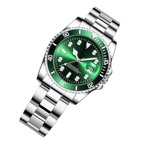 Herren Luxus Uhr | Stahlgurt Mens Watch - genaue Zeitbehaltung, wasserdichte Armbanduhr -Modezubehör; Hochwertige Bewegung zur präzisen Zeitmessung, um eine einfache Wartung zu gewährleisten von Generisch