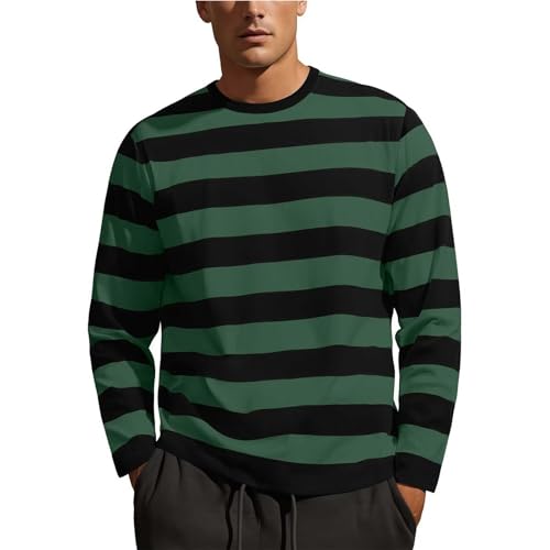 Herren Marine T-Shirt, gestreift, langärmlig, Rundhalsausschnitt, locker, fischerhemd, Langarmshirts, Ringelpulli Langarm, Longsleeve, Sommerliches Freizeitshirts Basic T-Shirt für Männer Geschenk Herren Marine T-Shirt, gestreift, langärmlig, Rundhalsausschnitt, locker, fischerhemd, Langarmshirts, Ringelpulli Langarm, Longsleeve, Sommerliches Freizeitshirts Basic T-Shirt für Männer Geschenk von Generisch