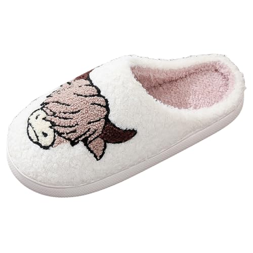 Herren Mokassin Hausschuhe Weiche Warme Winter Pantoffeln Mit Rutschfeste Gummisohle Männer Pantoffeln mit Anti-Rutsch Gummisohle wasserdichte Gartenclogs mit Fell Frauen für kinder Weiche Slippers von Generisch