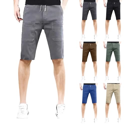 Herren Multihosen Hochdehnbare Freizeithose - Eisseide Wasserdichte Jogginghose Laufshorts Mit Kordelzug Sporthose - Sommer Cargohose Laufhose Multi Taschen Laufshorts Arbeitshosen FüR Urlaub Alltag Herren Multihosen Hochdehnbare Freizeithose - Eisseide Wasserdichte Jogginghose Laufshorts Mit Kordelzug Sporthose - Sommer Cargohose Laufhose Multi Taschen Laufshorts Arbeitshosen FüR Urlaub Alltag von Generisch