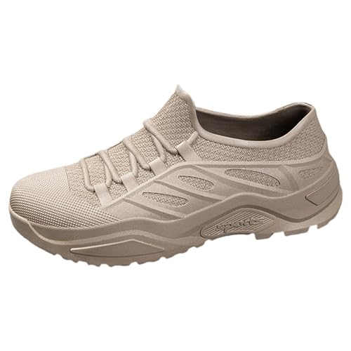 Herren-Netz-Schuhe zum Reinschlüpfen, atmungsaktive Trekkingschuhe für Herren, Slip-On-Laufschuh, leichter Sportschuh, Fitnessstudio, Jogging-Sneaker, lässige Walking-Sneaker, rutschfeste Loafers von Generisch