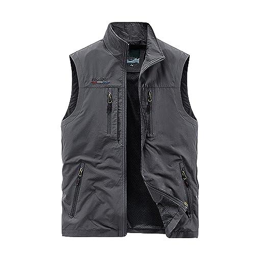 Herren Outdoor Weste Atmungsaktiv Sommer Schnelltrocknend Weste Vielen Taschen Weste Freizeit Ärmellos Jacke Camping Fotografie Weste Leichte Softshell-Weste Herren Outdoor Weste Atmungsaktiv Sommer Schnelltrocknend Weste Vielen Taschen Weste Freizeit Ärmellos Jacke Camping Fotografie Weste Leichte Softshell-Weste von Generisch