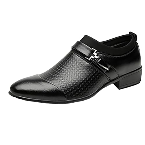 Herren-Oxfords, PU-Leder, Anzugschuhe, Slipper, Loafer, spitzer Zehenbereich, langlebig, rutschfeste Gummisohle, leicht, bequem, formell, Business, Hochzeit, Kleid, Schwarz , 38 2/3 EU Herren-Oxfords, PU-Leder, Anzugschuhe, Slipper, Loafer, spitzer Zehenbereich, langlebig, rutschfeste Gummisohle, leicht, bequem, formell, Business, Hochzeit, Kleid, Schwarz , 38 2/3 EU von Generisch