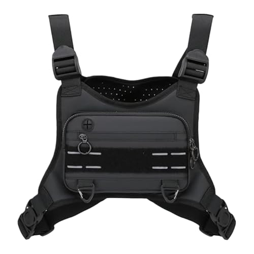Herren -Peche -Tasche - Herrenbag | Outdoor -Laufweste | Sports Bandolera Weste Running | Wasserdichtes Telefonunterstützung, einstellbare Beutel für Männer, Frauen von Generisch