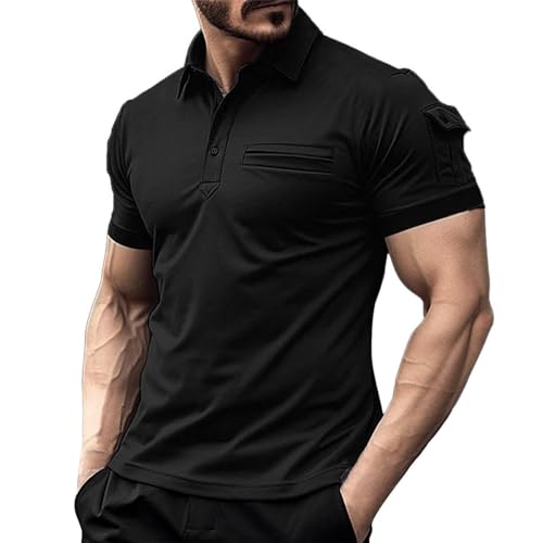 Herren-Polo-Shirts, kurzärmelig, klassisch, lässig, Golf, Tennis, Poloshirt für Herren, Sommer, Arbeitsoberteil mit Brusttasche, Activewear, Poloshirts für Herren, bequem und stilvoll, normale Herren-Polo-Shirts, kurzärmelig, klassisch, lässig, Golf, Tennis, Poloshirt für Herren, Sommer, Arbeitsoberteil mit Brusttasche, Activewear, Poloshirts für Herren, bequem und stilvoll, normale von Generisch