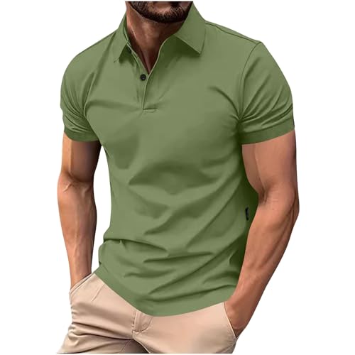 Herren Poloshirt mit Stehkragen oder Umlegekragen Männer Kurzarm Polo Shirt mit Modisches Knopfdesign Sommer Polohemd T-Shirt Freizeitshirt für Alltag und Freizeit Herren Poloshirt mit Stehkragen oder Umlegekragen Männer Kurzarm Polo Shirt mit Modisches Knopfdesign Sommer Polohemd T-Shirt Freizeitshirt für Alltag und Freizeit von Generisch