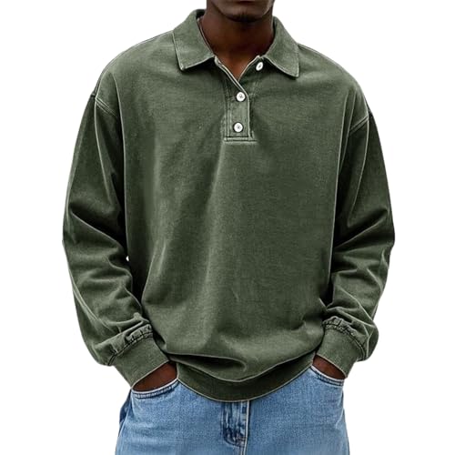 Herren Poloshirts Langarm Golfshirts Baumwolle Langarmshirt mit Knopfleiste Mode Longsleeve Polohemd mit Brusttasche Leichte Regular Fit Polo Shirt Lässig Longshirt Sweatshirts Herren Poloshirts Langarm Golfshirts Baumwolle Langarmshirt mit Knopfleiste Mode Longsleeve Polohemd mit Brusttasche Leichte Regular Fit Polo Shirt Lässig Longshirt Sweatshirts von Generisch