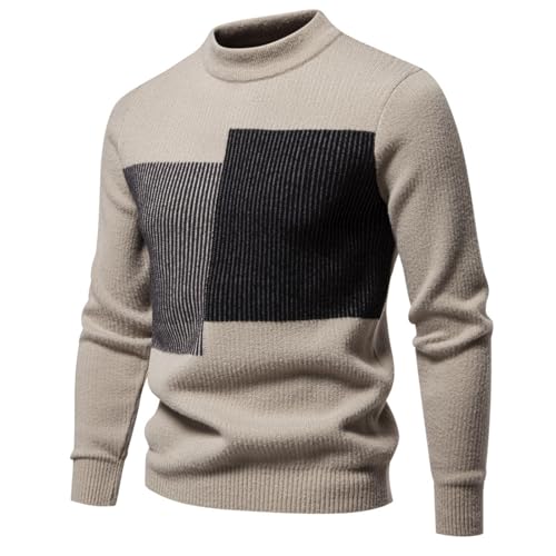 Herren Pullover mit Rundhalsausschnitt Strickpullover Langarm Herrenpullover Rundhals Winterpullover Knitted Pulli Herren Sweater Männer Herrenpullover Sweatshirts Arbeitspullover Fleecepulli Jumpers von Generisch