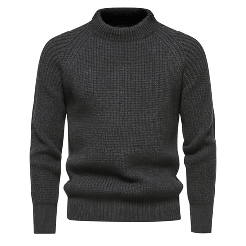 Herren Pullover mit Rundhalsausschnitt Strickpullover Langarm Herrenpullover Rundhals Winterpullover Knitted Pulli Herren Sweater Männer Herrenpullover Sweatshirts Arbeitspullover Fleecepulli Jumpers von Generisch