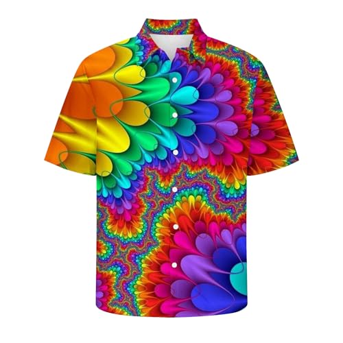 Herren Regenbogen Hemd Kurzarm Sommer Hawaiihemd Bunt Grafik Herrenhemd, Hawaii Hemd Männer Button Down Freizeithemd Umlegekragen Sommerhemd Rainbow Print Shirt Kurzarmhemd Party Streetwear Herren Regenbogen Hemd Kurzarm Sommer Hawaiihemd Bunt Grafik Herrenhemd, Hawaii Hemd Männer Button Down Freizeithemd Umlegekragen Sommerhemd Rainbow Print Shirt Kurzarmhemd Party Streetwear von Generisch