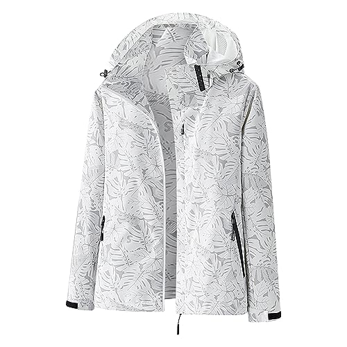 Herren Regenjacke Wasserdicht Atmungsaktiv Sommer, Übergangsjacke Herren Lang Leicht Wanderjacke Mit Reissverschluss Freizeitjacke Bequeme Outdoorjacke Einfarbig Herrenjacke Stretch Herrenmantel von Generisch