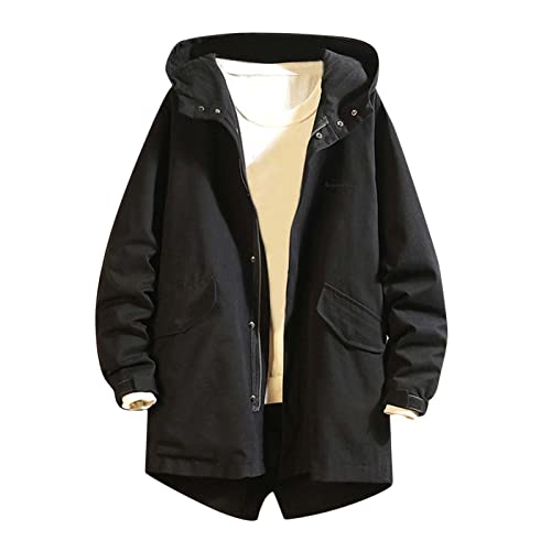 Herren Regenjacke Wasserdicht Windjacke Camping Sommerjacke Atmungsaktiv Regenparka Leichte Übergangsjacke Dünn Softshelljacke Winddicht Outdoorjacke Männer Regenmantel Reißverschluss Herbst Jacke von Generisch