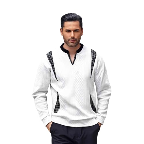Herren Rollkragen Pullover Leichte warm Strickpullover Winter Poloshirt einfarbig Langarmshirt Basic Regular Fit Fit weicher Baumwolle Freizeit Y2K Cargopullover Winter Poloshirt Fleecejacke Hoodie von Generisch