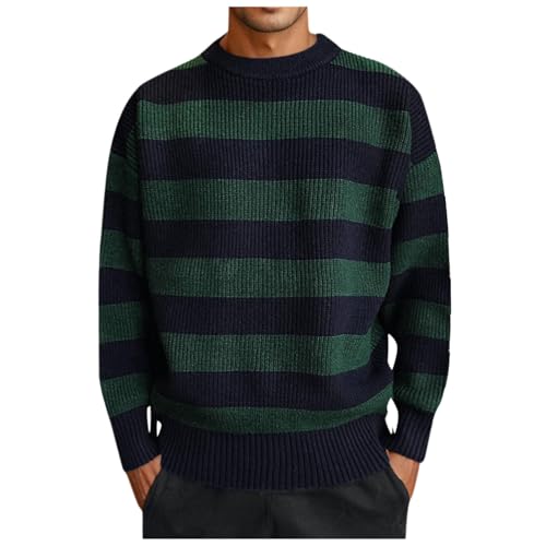 Herren Rollkragenpullover Zip Pullover Sweater Warm Männer Strickpulli Strickpullover Regular Fit Büro Freizeitpullover Langarmshirt Sweater Stehkragenpullover Rollkragenpulli (Dark Green, M) von Generisch