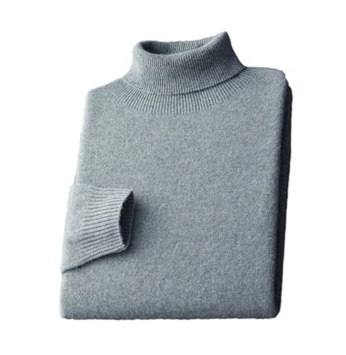 Herren Rollkragenpullover aus massiver Merinowolle, dick, warm, weich, lässig, Strickwaren, Basic Tops, C En8, L von Generisch