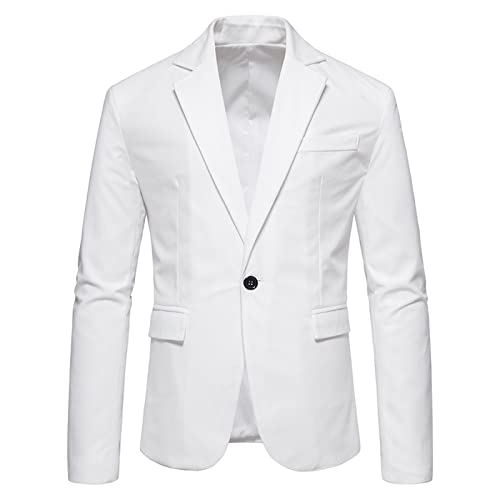 Herren Sakko Sportlich Freizeit Blazer Modern Slim Fit Anzugjacke Leicht Lässige Anzug Herren Mäntel Jacke für Business Hochzeit Abendessen Party Abschlussball von Generisch