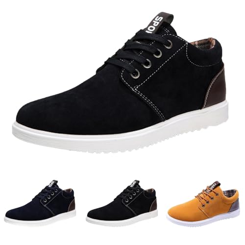 Herren-Schlupfschuhe, Schnürschuh, Segeltuch, flach, für Boot, Yachten, Deck, Espadrilles, lässige Pumps, weite Passform, niedrige Passform, Baumwoll-Leinen-Schuhe, bequem, leicht, rutschfest von Generisch