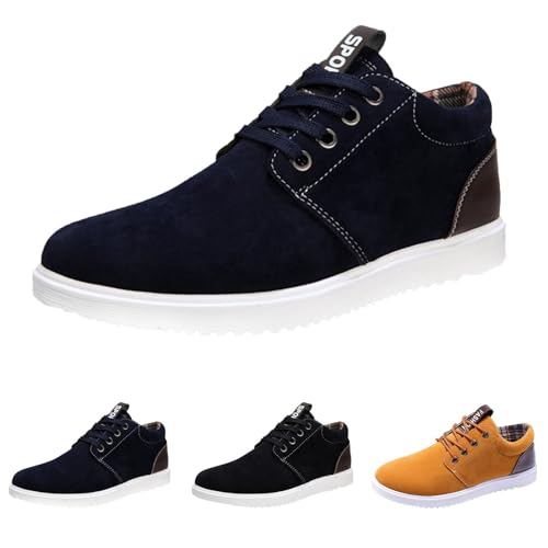 Herren-Schlupfschuhe, Schnürschuh, Segeltuch, flach, für Boot, Yachten, Deck, Espadrilles, lässige Pumps, weite Passform, niedrige Passform, Baumwoll-Leinen-Schuhe, bequem, leicht, rutschfest von Generisch