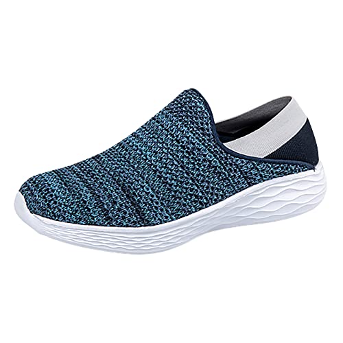 Herren-Schlupfschuhe aus Segeltuch, weite Passform, Herren-Wanderschuhe, Slip-On-Sneaker mit rutschfester Sohle, leichter Wander-Sneaker mit Fußgewölbeunterstützung, athletischer Laufschuh mit von Generisch