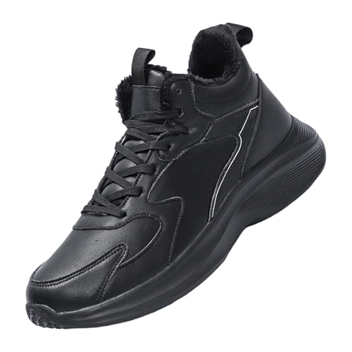 Herren Schneeschuhe Gefüttert, Sportschuhe Herren Warm, Sneaker Mit Schnürung Winterschuhe rutschfest Outdoorschuhe Atmungsaktiv Wanderschuhe Leichtgewicht Klassischer Joggingschuhe von Generisch