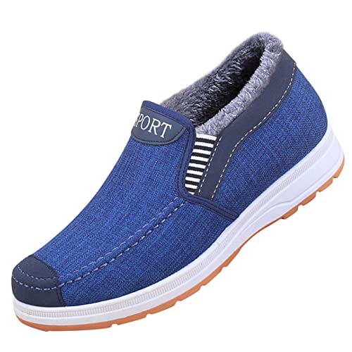 Herren Schneestiefel für Winter komfortabel warm rutschfeste Sohle strapazierfähig lässig ideale Outdoor-Boots für schneereiche Tage (Blue, 44) von Generisch