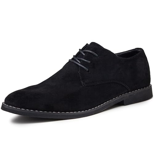 Herren-Schuhe, modisch, britischer Stil, Wildleder, spitz, Oxford-Schuhe, Business, lässig, bequem, rutschfest, klassisch, Anzugschuhe, Schwarz , 44 EU Herren-Schuhe, modisch, britischer Stil, Wildleder, spitz, Oxford-Schuhe, Business, lässig, bequem, rutschfest, klassisch, Anzugschuhe, Schwarz , 44 EU von Generisch