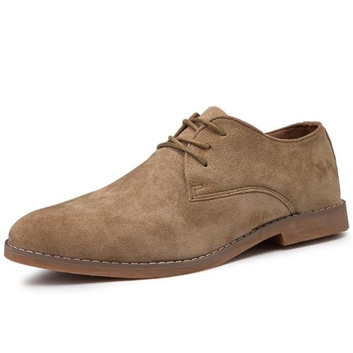 Herren-Schuhe, modisch, britischer Stil, Wildleder, spitz, Oxford-Schuhe, Business, lässig, bequem, rutschfest, klassisch, Anzugschuhe, khaki, 44 EU Herren-Schuhe, modisch, britischer Stil, Wildleder, spitz, Oxford-Schuhe, Business, lässig, bequem, rutschfest, klassisch, Anzugschuhe, khaki, 44 EU von Generisch