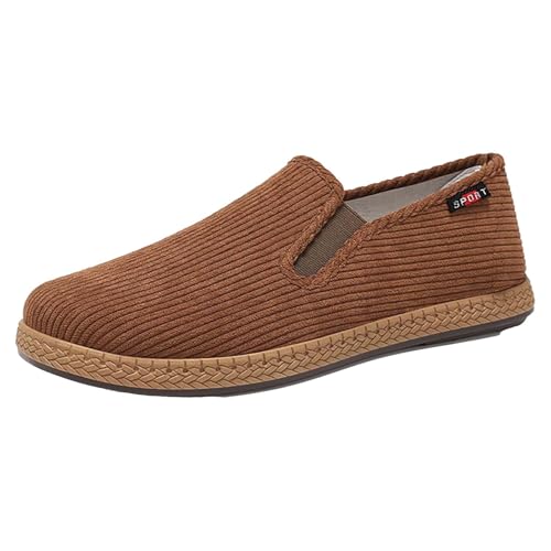 Herren Schuhe 51 Mode Männer Mesh Atmungsaktiv Flache Leichte Bequeme Casual 1 Schuhe Herren (Khaki, 44) von Generisch