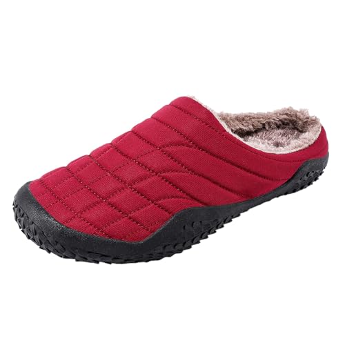 Herren Schuhe Ohne Schnürsenkel Männer Frauen Winter große Größe übergroße einfarbige Dicke warme Baumwollhausschuhe drinnen draußen rutschfeste weiche Innenschicht Heimschuhe 46 Herren (Red, 40) Herren Schuhe Ohne Schnürsenkel Männer Frauen Winter große Größe übergroße einfarbige Dicke warme Baumwollhausschuhe drinnen draußen rutschfeste weiche Innenschicht Heimschuhe 46 Herren (Red, 40) von Generisch