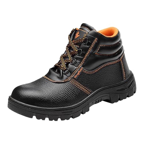 Herren Schuhe Schwarz 42,5 Arbeitsschuhe für Herren: Anti- und Anti-Pannen-Arbeitsschuhe mit Gummisohle Schuhe Herren Sneaker 51,5 (C, 44) von Generisch