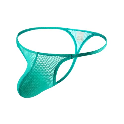 Herren Sexy G-String Tanga Mesh Transparent Thong Erotische Sissy Dessous T-Back Low Rise String Große Größen Stretch Slip Elastisch Männer Bulge Pouch Unterhose Atmungsaktive Weich von Generisch