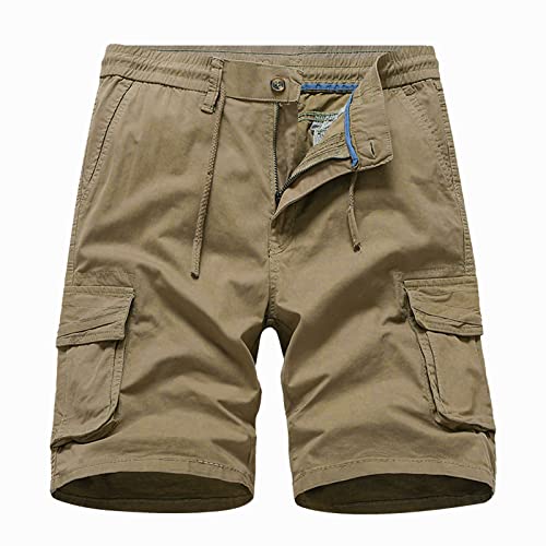 Herren-Shorts, Sport-Shorts, Sommermode, lässig, lockere Multi-Taschen, einfarbig, Overall, lässige Shorts, Kompressions-Shorts, Herren, schwarze Trainingshose, Herren-Jogger-Shorts, Herren-Shorts mit von Generisch