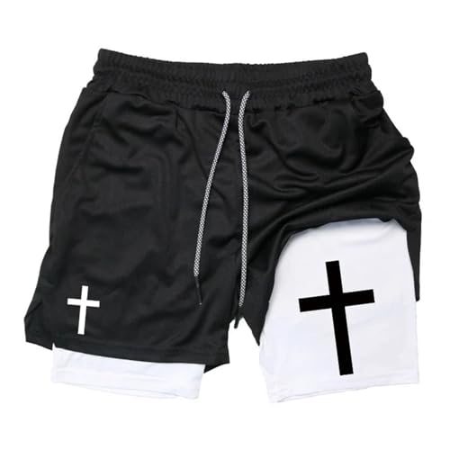 Herren-Shorts "I All Things Through Christ Who Strengthens Track Short" I All Things Through Christ 2 合 1, weiß, M Herren-Shorts "I All Things Through Christ Who Strengthens Track Short" I All Things Through Christ 2 合 1, weiß, M von Generisch