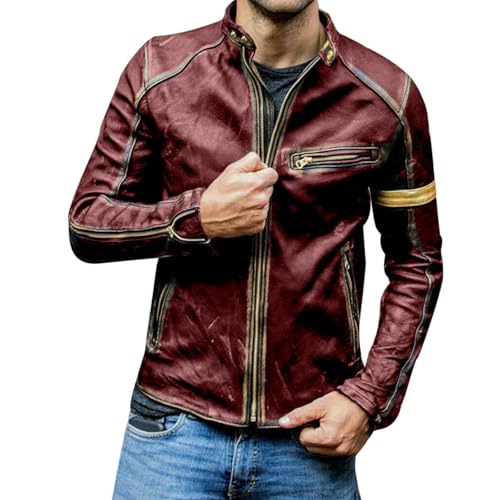 Herren Skijacke Atmungsaktiv Warm Gefüttert Winterjacke mit Abnehmbarer Kapuze Snowboard Jacke Lederjacke Herren Gefüttert Lederjacke Herren Schwarze Jacke Herren Kapuze von Generisch