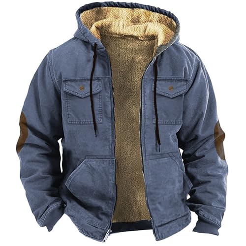 Herren Skijacke Wasserdicht Winterjacke Warme Gefüttert Fleecejacke Winddicht Outdoor Wanderjacke Mit Abnehmbarer Kapuze Große Größen Winterjacke Radjacke Mit Kapuze von Generisch