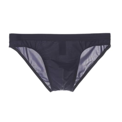 Herren Slips Low Rise Reizvoll Transparent Sommer Ice Silk Etotik Briefs Shorts Slips Unterhose Bikini Unterwäsche Ultra Dünne Atmungsaktive Höschen Unterwäsche von Generisch