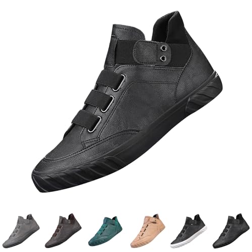 Herren-Sneaker, hohe Passform, weite Passform, Baumwoll-Leinen, atmungsaktiv, Deck-Boot, Freizeitschuhe, bequem, leicht, rutschfest, klassische Wander-Sneaker, Schwarz , 39 EU Herren-Sneaker, hohe Passform, weite Passform, Baumwoll-Leinen, atmungsaktiv, Deck-Boot, Freizeitschuhe, bequem, leicht, rutschfest, klassische Wander-Sneaker, Schwarz , 39 EU von Generisch