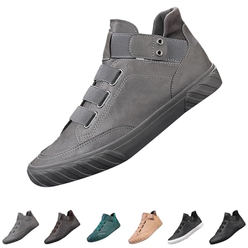 Herren-Sneaker, hohe Passform, weite Passform, Baumwoll-Leinen, atmungsaktiv, Deck-Boot, Freizeitschuhe, bequem, leicht, rutschfest, klassische Wander-Sneaker, grau, 39 1/3 EU Herren-Sneaker, hohe Passform, weite Passform, Baumwoll-Leinen, atmungsaktiv, Deck-Boot, Freizeitschuhe, bequem, leicht, rutschfest, klassische Wander-Sneaker, grau, 39 1/3 EU von Generisch