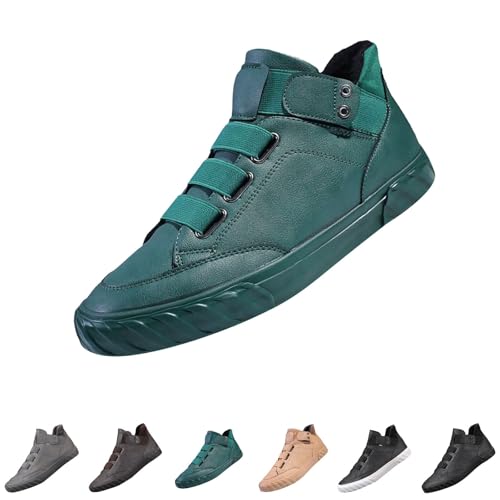 Herren-Sneaker, hohe Passform, weite Passform, Baumwoll-Leinen, atmungsaktiv, Deck-Boot, Freizeitschuhe, bequem, leicht, rutschfest, klassische Wander-Sneaker, grün, 39 2/3 EU Herren-Sneaker, hohe Passform, weite Passform, Baumwoll-Leinen, atmungsaktiv, Deck-Boot, Freizeitschuhe, bequem, leicht, rutschfest, klassische Wander-Sneaker, grün, 39 2/3 EU von Generisch