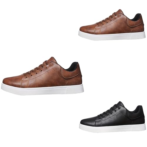 Herren Sneaker Low Lace Up Sneakers Shoes Casual Zeitlose Sneaker für Einen Vielseitigen, Sportlich-eleganten Look Schnürhalbschuhe, Atmungsaktive Freizeitschuhe Bequeme Schuhe Outdoorschuhe von Generisch
