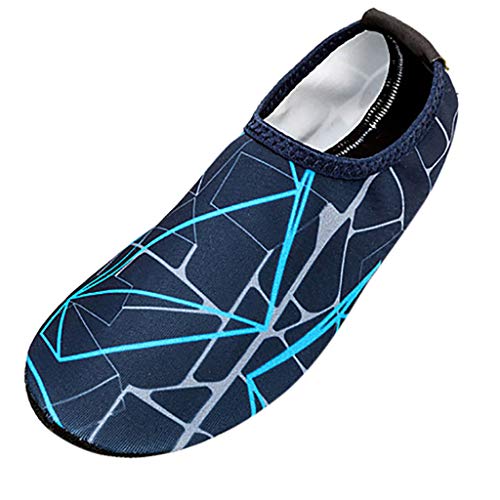 Herren Sommer Strand Urlaub Essentials Leichte Schwimmschuhe - Wassertauchen Strandschuhe Yoga Schuhe Leicht Dünn Aqua Aerobic Schuhe Schnell Trocknend Schuhe Seaside Sportschuhe, navy, 36-37（M） von Generisch