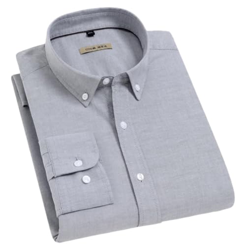 Herren-Sommerhemd aus Baumwolle, Oxford-Stoff, Business-Hemd, leger, normale Passform, Button-Down-Shirt, L916-76, L Herren-Sommerhemd aus Baumwolle, Oxford-Stoff, Business-Hemd, leger, normale Passform, Button-Down-Shirt, L916-76, L von Generisch