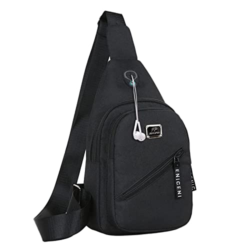 Herren Sport Messenger Bag Taschen Brusttasche Schulter Freizeit Tasche Hüfttaschen Laufen Hüfttaschen für Frauen, Schwarz , Einheitsgröße Herren Sport Messenger Bag Taschen Brusttasche Schulter Freizeit Tasche Hüfttaschen Laufen Hüfttaschen für Frauen, Schwarz , Einheitsgröße von Generisch