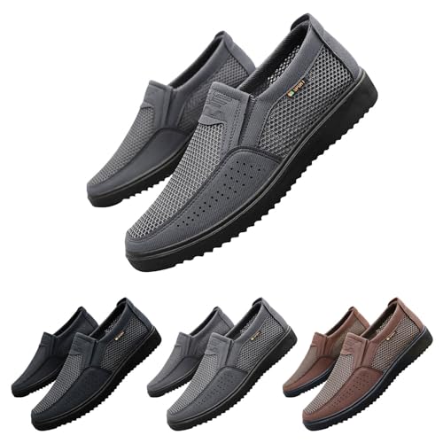 Herren Sportschuhe : Business Schuhe Sommer Sommerschuhe Leicht Atmungsaktiv Mesh rutschfest Flacheschuhe Abriebfest Segelschuhe Bootsschuhe Geschäftsschuhe Formelle Flache Anzugschuhe Halbschuhe von Generisch